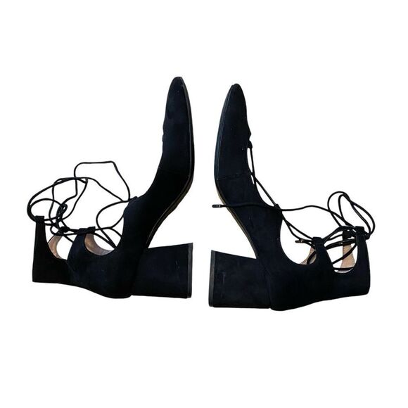 Women's Zara Black Suede Lace Up Shoe EU Size 39 - Picture 5 of 9